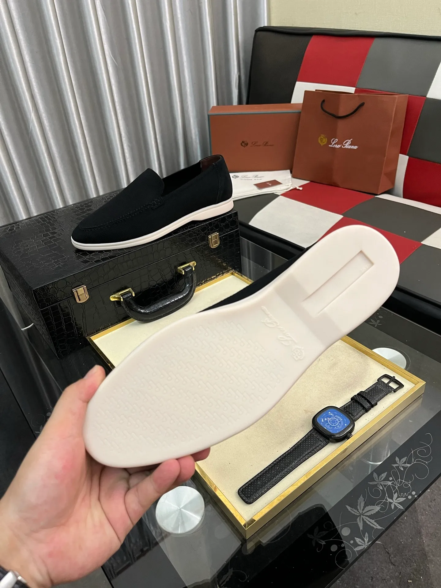 Men's men's shoes💰420⌚️⌚️Loro*Piana pure original 2025 soft and comfortable LP deerskin flat-soled casual star's same style slip-on Loaf men's shoes, size: 38-446️⃣colors available